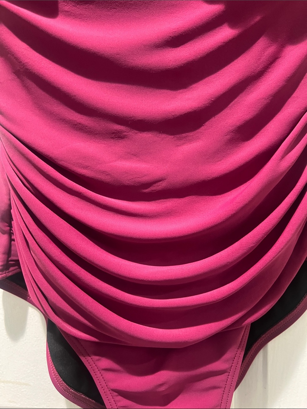 DKNY Magenta Ruffled One-Piece Swimsuit - Picture 5 of 12
